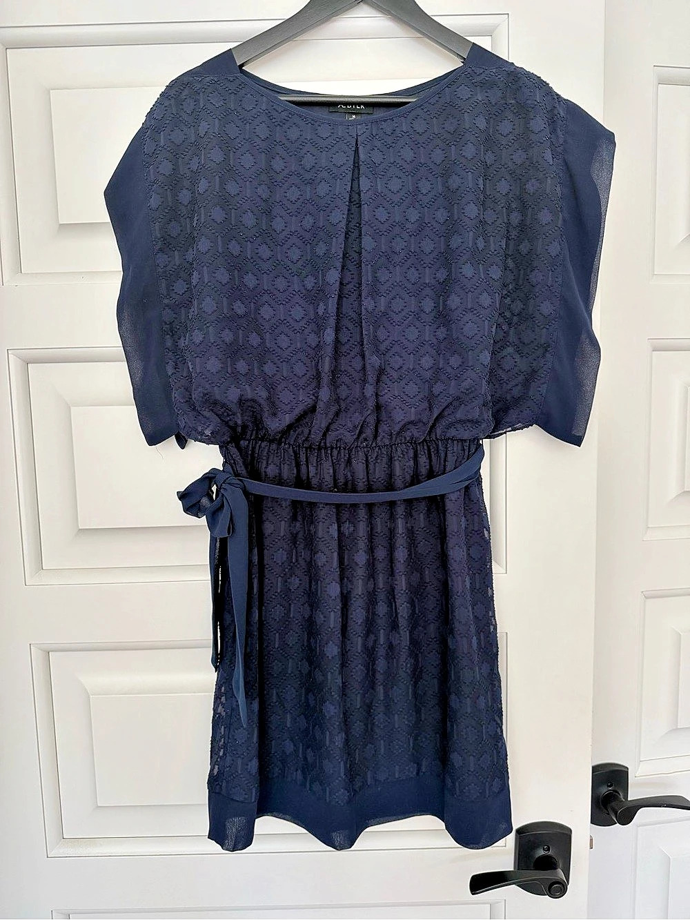 A. BYER Geometric Mini Dress in Blue Size Medium